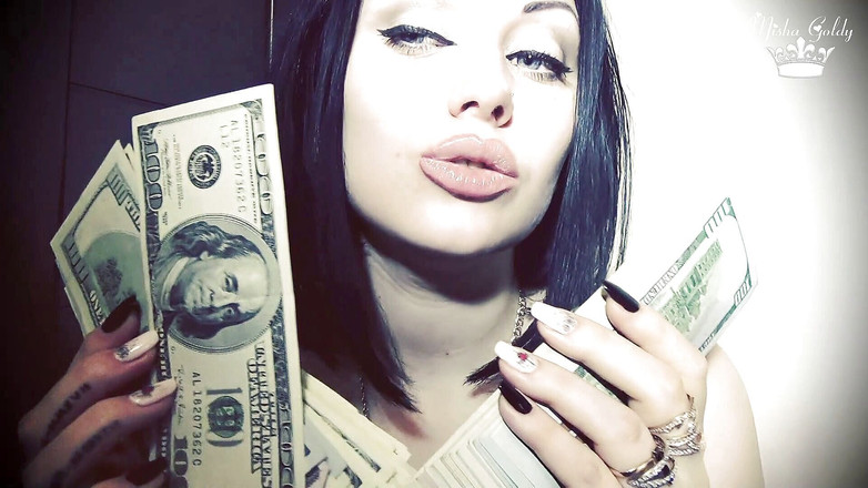 Goddess Misha Goldy: Money &amp; my lips perfect couple! ASMR