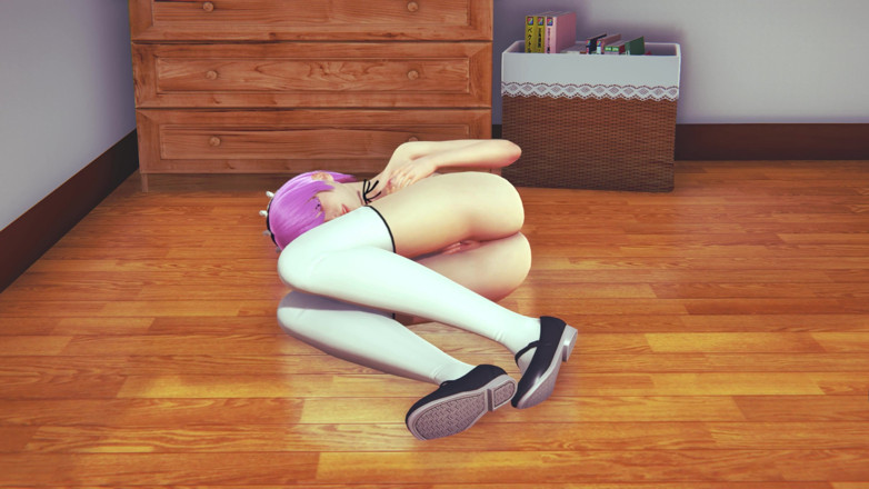 Waifu club 3D: Ram masturbates in the room after cleaning
