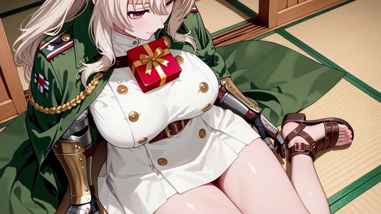 Tay Swift X: Blonde Knight's Afternoon! Green Uniform Golden Mechanical Arms, Lazily Contemplating...