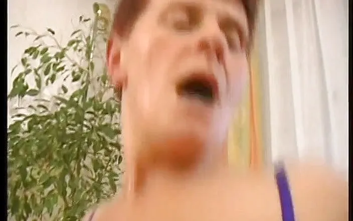 Meet my Pussy: Ugly grandma with boy haircut fucks a handsome boy