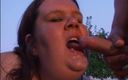 Young Sinner: Outdoor huge fat hairy pussy fucking...cum in mouth