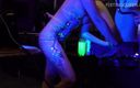 FistingQUEEN: Uv-light Bodypaint Extreme Double Anal Fisting by Adelina Noir