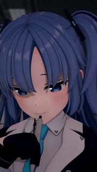 Hayase yuuka pompino blu archivio hentai mmd 3d capelli blu edit Smixix
