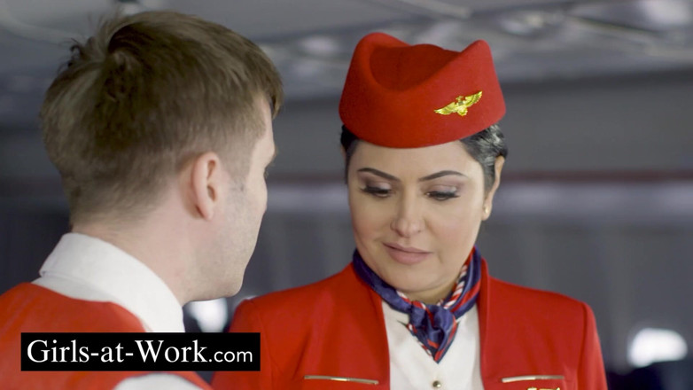 Girls At Work: The Flight Attendants Enjoy the Stopover Between 2 Flights