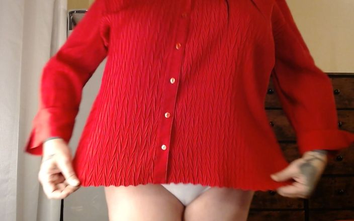 TLC 1992: Tearing up My Red Dress Shirt Blouse
