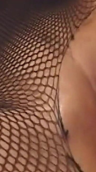 Blonde Babe in Fishnets Takes Deep Anal Pounding
