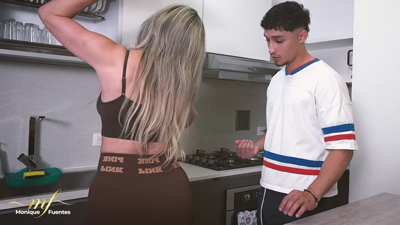 Monique Fuentes: Stepson with a Big Cock Gets Fucked by His Cuckolded...