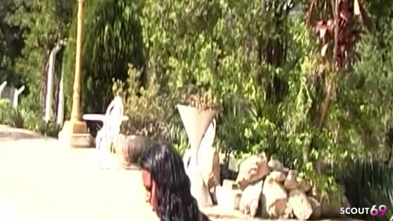 Shemale TS Collection: Heiße latina-transe mit großem schwanz fickt typen im freien am...