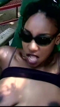 Wonderful Young Black Girl Enjoys Monster Black Cock That Cums on Her Mouth