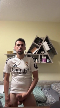 Straight Soccer Guy Jerking off Busts a Huge Load
