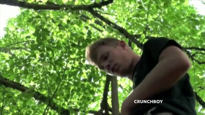 EXHIB BOYS: David fucked by blond military in exhib cruisinfg forest