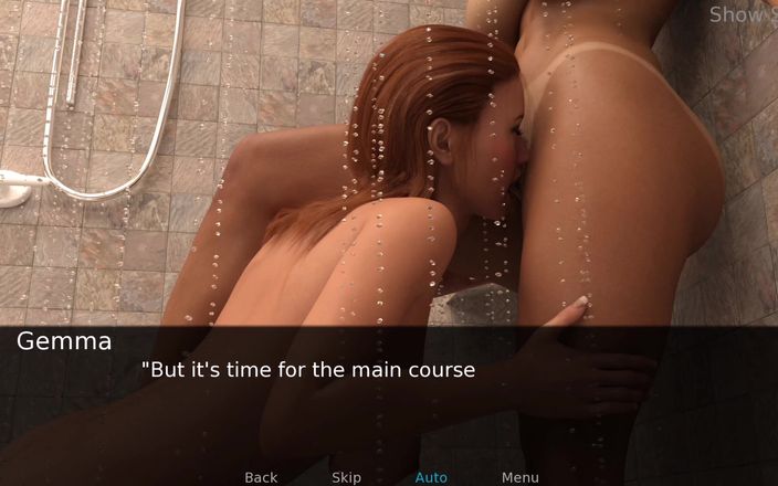 Johannes Gaming: Project hete vrouw: 2 dames spelen met elkaar onder de douche.