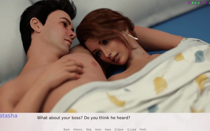 Porny Games: Natasha Niegrzeczna żona przez Archimedescompany - mężulek podczas gdy Roomate masturbuje się...