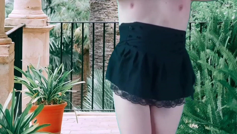 Kitty_Cross: 5 Gothic Cumshot Shemale Solo Masturbating Trans Beauty
