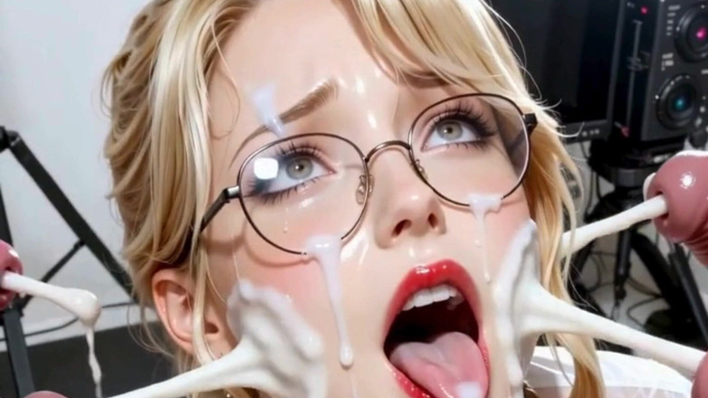 Waifu hentai narrated: Hot Blonde Cheats on Her Husband by Swallowing the Cum...