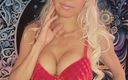 Barby Domina: Blonde Red Lingerie, Play with Ass, Toy Anal