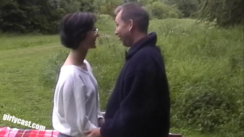 Girlycast: Lisa and her cuckold outdoor threesome