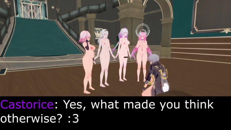 NSFWOtaku: Honkai Star Rail - Caelus Harem Party - Cyrene, Marchevernight, Firefly and...
