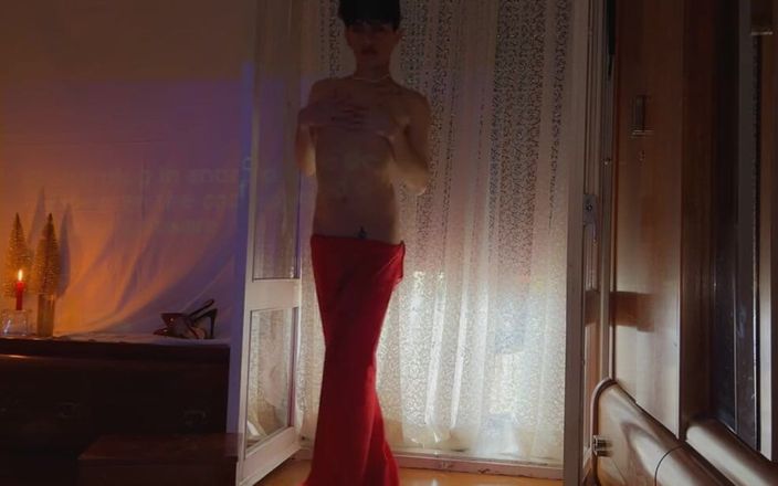 Artesensual: Cinematografía para adultos: vestido rojo, tacones, música, auriculares y phs,...