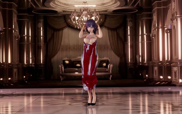 Smixix: Honkai impact Mei Raiden Sex and Dance - GreenTCH - Rött förkläde...