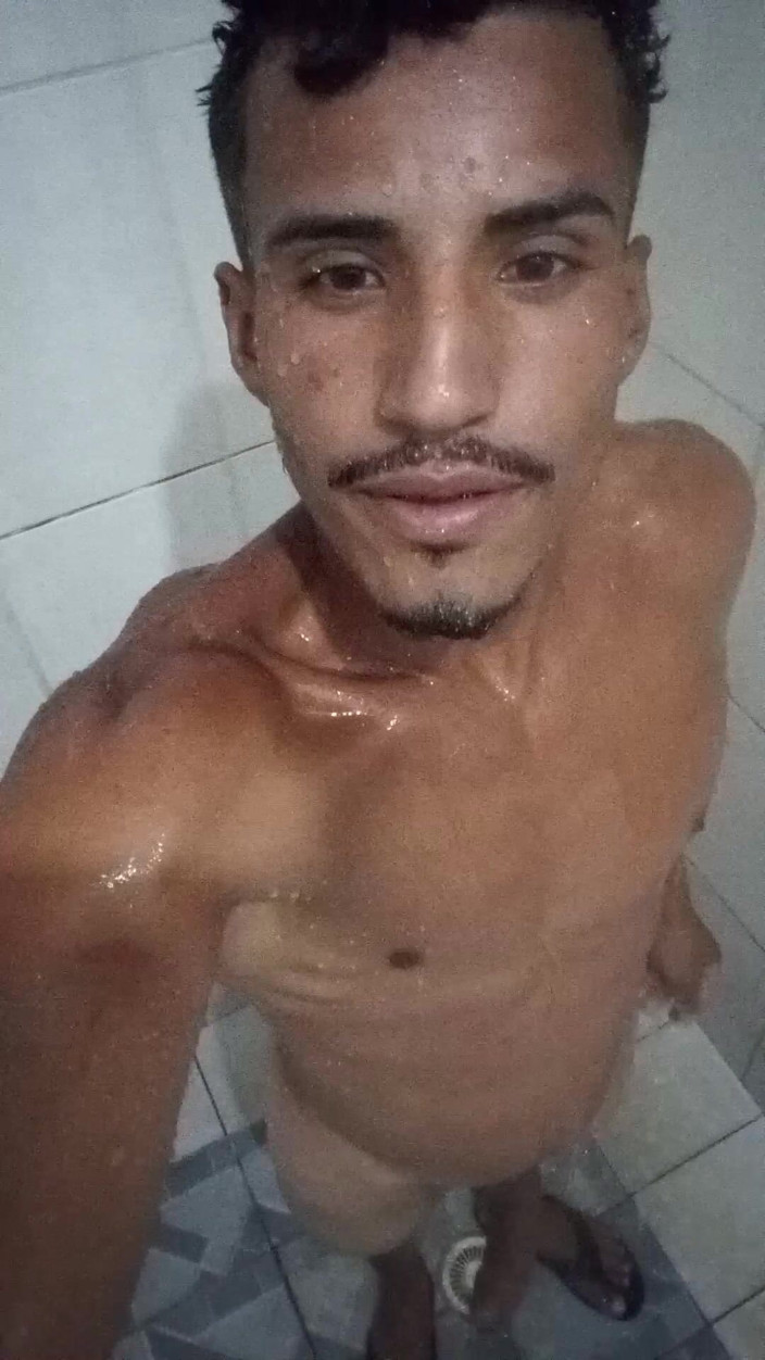 Bruninho Menezes: Brazilian Brunette 16cm Thick in the Shower - Hairy Hard Cock Taking...