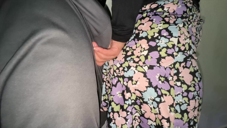 CoupleOfHotSins: You Can See It When She Strokes the Stranger's Penis