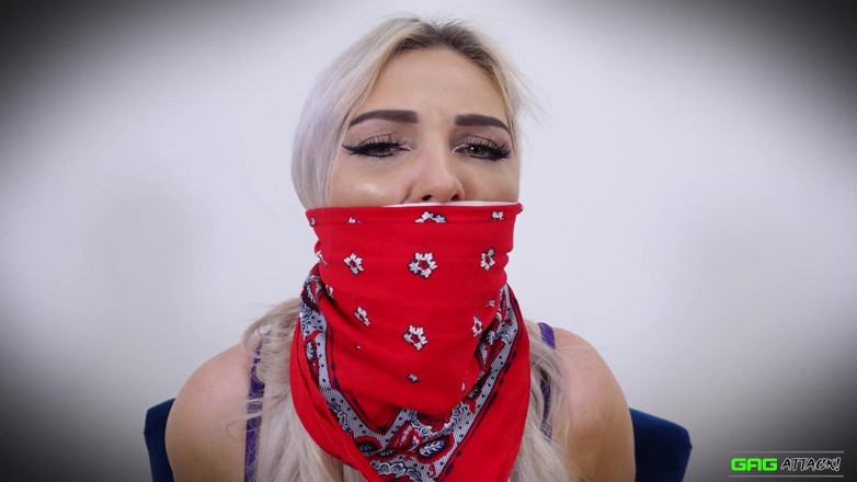 Gag Attack: Roxee - Microfoam tape gagged
