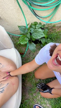 Kinky Mary Fists Her Tattooed Friend Outdoors and Drinks Piss on Her Knees