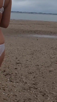Stripping Naked and Walking on Public Beach