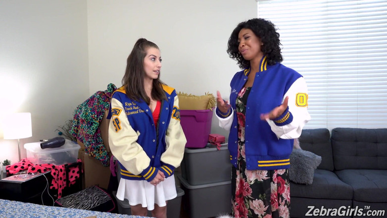 Zebra Girls: September Reign and Spencer Bradley have lesbian sex
