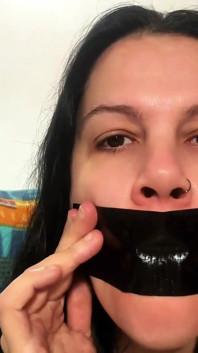 Pumping Lips on Silver Tape