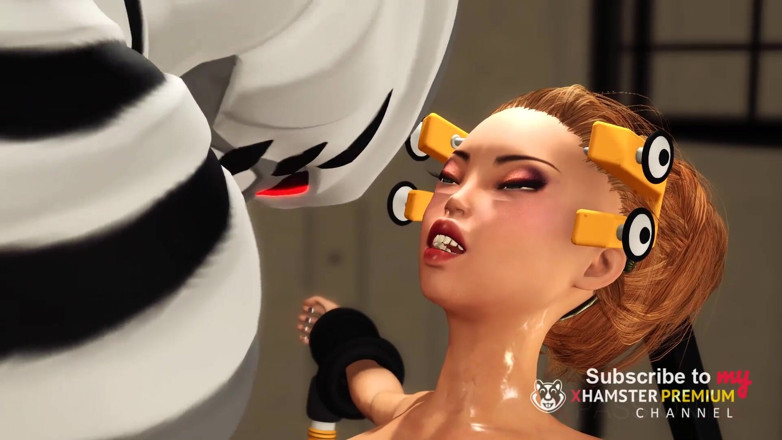 3dxpassion: Hard sex in the sci-fi lab! Hot blonde in restraints...