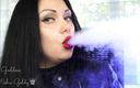 Goddess Misha Goldy: Cum to my big burgundy seduction and big hookah smoke!