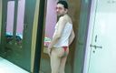 Cute &amp; Nude Crossdresser: Sexy sissy crossdresser femboy Sweet Lollipop in a chime, thong,...