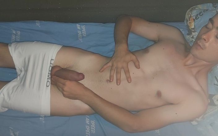 The college boy: Sensual Masturbation in White Boxers - Onlyfans @the-college-boy
