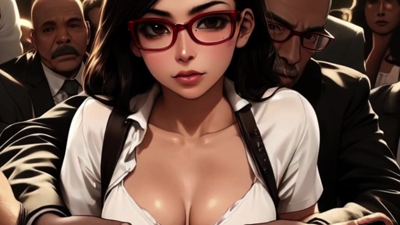 Spicy Toons: Schwanzhungrige college-mädchen bekommen gangbang in einer mosh grube