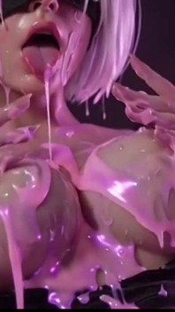 2b Nier Automata Covered in Thick Pink Slime - Ahegao Compilation