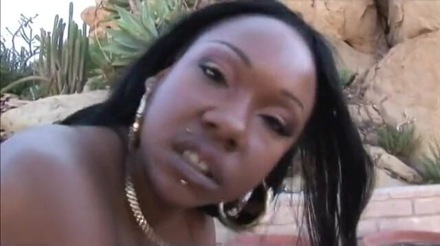 Big Black World: Black cock blowjob riding outdoors