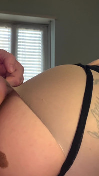 Hard with Ripped Pantyhose and Thong Shifted and Cumshot in Nylon