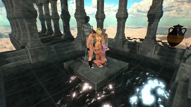 Futa Fantasy 3D: Heiße orgie mit futanari-blondine