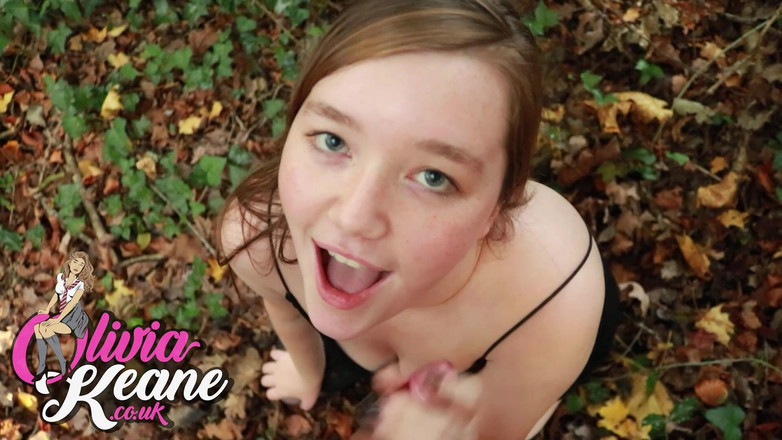 Olivia Keane: 18-летняя Оливия Кин делает невероятно грязный минет и глотает