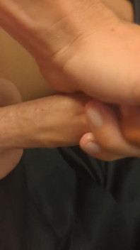 Stroke and Cumshot in Satin Panties