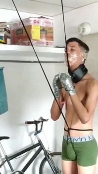 Playful Catwoman Toys with Lonely Latino Boy!