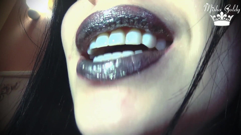 Goddess Misha Goldy: New metal lipstick worship