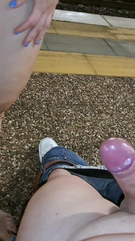 Outdoor Train Station Fuck with a Stranger