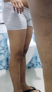 Newly Married Indian Wife Sonali with Her Husband on Wedding Night in Hotel Bathroom Part 1
