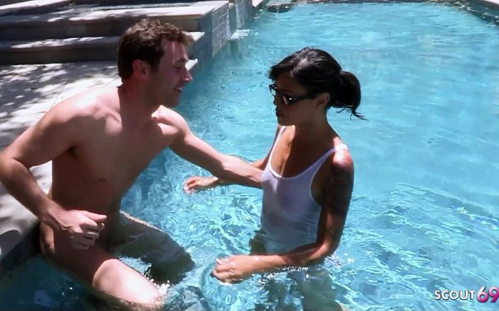 Full porn collection: Sexy Skinny Teen Banged in the Pool by Step Brother