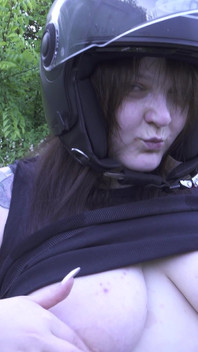 Look at My Boobs on a Motorcycle!