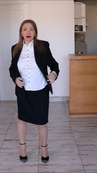 Business lady strip, blowjob, tittyfuck