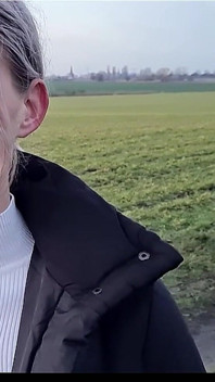 German Blonde PAWG Teen Lisa Get Risky Outdoor Fuck at First Date